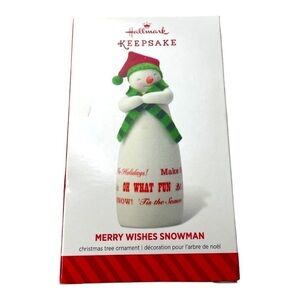 NWT 2014 Hallmark Keepsake Limited Edition “Merry Wishes Snowman” Ornament